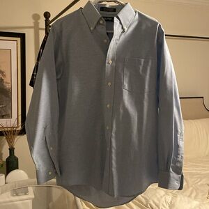 BLUE PURITAN BUTTON UP DRESS SHIRT OXFORD 14-14.5 S 32/33